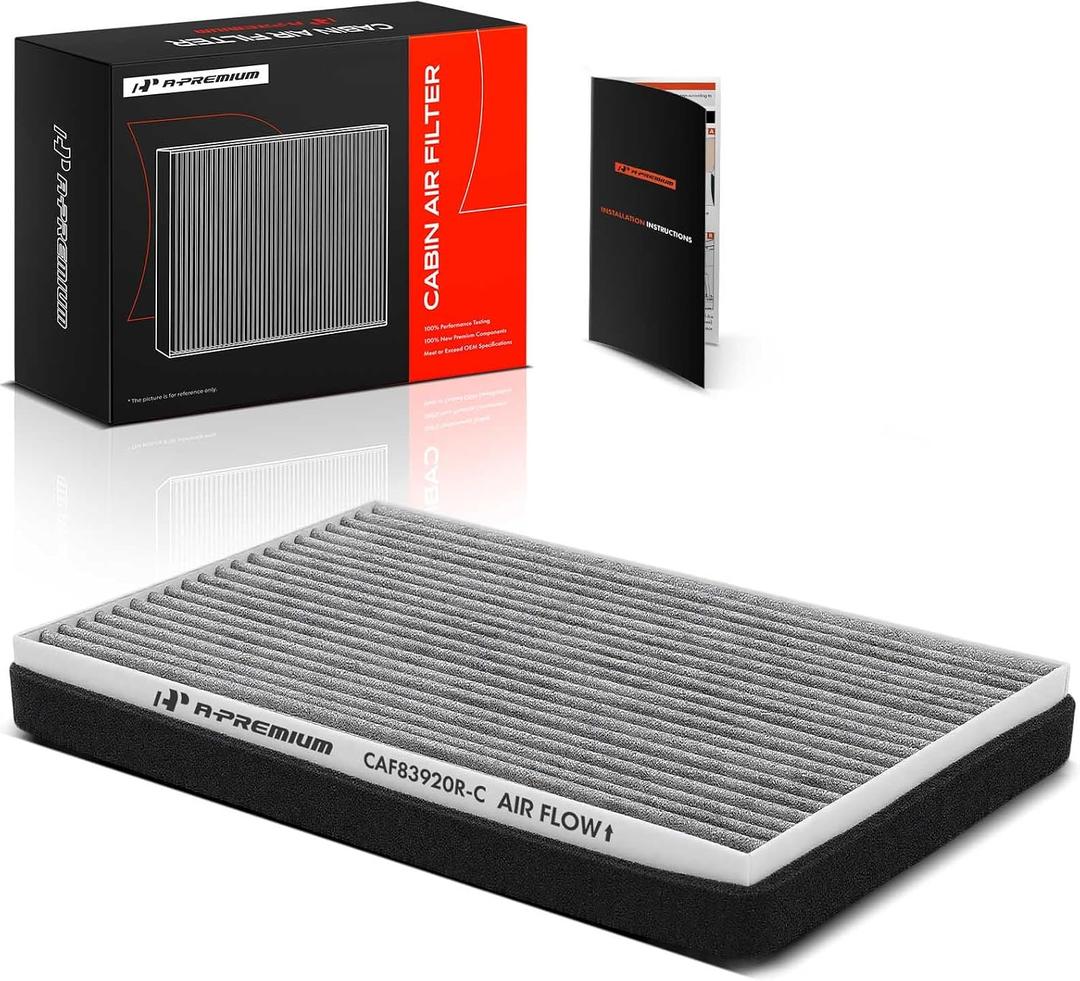 A-Premium Cabin Air Filter with Activated Carbon Compatible with Buick Allure, Century, LaCrosse, Regal & Chevrolet Impala, Monte Carlo & Pontiac Grand Prix, 1997-2016, Replace# 10406026
