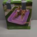 SLOOSH Inflatable Tanning Pool Lounger Float, 85" x 57" Extra Large Pool Floats Adult with Pillow, 4 in 1 Suntan Tub Raft Floatie,Sunbathing Bed Lounge for Water Blow Up Ball Pit Party Gifts, XL-Pink