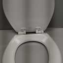 Mayfair Cassel Slow Close Toilet Seat, Easy Clean, Non Slip Premium Wood Seat, Easy Install, Made in USA, Round, White