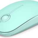 VssoPlor Wireless Mouse, 2.4G Slim Portable Computer Mice with Nano Receiver for Notebook, PC, Laptop, Computer (Mint Green)