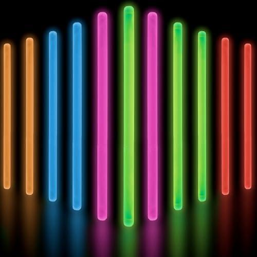 Glow Fever Glow Sticks Bulk Party Pack - 10" Large Glow Sticks - Neon Accessories Light Sticks Glow in The Dark Party Supplies for Concert, Wedding, & Birthday by Party Dragon - Assorted