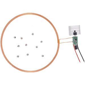 Taidacent 24V 200mm One to Many Long Distance Wireless Inductive Coil Wireless LEDs Induction Wireless Charging Module Wireless Power Supply(1 Transmitter Coil and 10 Mixed Wireless LEDs)