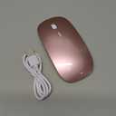 Kovess Wireless Bluetooth Mouse for Mac Air MacBook Pro Laptop PC Pad Optical Rechargeable Silent Mouse with Jiggler Mode Dual Mode Switch Bluetooth 5.2/3.0 and 2.4G USB-A & USB-C Receiver Rose Gold