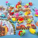 Valentines Day Gifts for Kids, 32 Pack Trucks Valentines Day Cards for Kids with Construction Vehicles Toys, Pull Back Cars Sets Valentines Day Exchange Cards for Boys Classroom School Party Favors