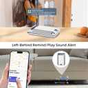 ExtreLife MagSafe Wallet, Work with Apple Find My, Magnetic Phone Wallet Stand for iPhone 17/16/15/14/13/12 Series, 8 Card Holder, RFID Blocking, Rechargeable, White