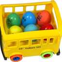 Lil Yolkers School Bus Egg Toy Set for Sensory & Motor Skills for Kids Ages 12+ Months - Educational Matching Game, Colorful Stacking Puzzle, Ideal Easter Basket Stuffer (6 Eggs)