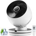 Air Circulator Fan 0dB Quiet 15.75 Inch Table Fans for Bedroom, 12 Speeds, 12H Timer, Auto Temperature Control Oscillating Fan Desk Fan with Remote for Home Office Dorm