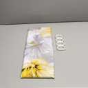 Classical Design Painted Gray and Yellow Flowers Fabric Shower Curtain, Mordern Art Plants Curtain for Bathroom Dcor Machine Washable 71" x 71" Yellow and Grey