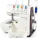 360 Upgraded Serger Overlock Sewing Machine, 2/3/4 Thread Capability, 1300 SPM High Speed, Easy Open Threading, Rolled Hem, Differential Feed, Pro Overlocker for Beginners and Tailors