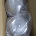 Qeirudu 12 oz Small Clear Plastic Bowls, 100 Pack Disposable Hard Plastic Party Serving Bowls for Salads, Ice Creams, Fruit, Desserts, Parfaits, Snacks