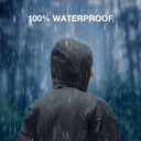 TIDEWE Rain Suit, Waterproof Breathable Lightweight 2 Pieces Rainwear (Black, L)