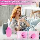 Eustachian Tube Unclogger, Ear Popper Ache Clogged Congestion Tinnitus Migraine Relief Device, Inner Ear Pressure Balance (Pink, One Size)