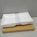 LAUCHUH 3 Tier Serving Stand Porcelain Serving Platter Tier Serving Trays with Collapsible Sturdier Rack, Serving Dishes and Platters for Thanksgiving, Christmas, Entertaining, Gold, 12 Inch