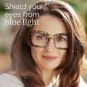 miyya 1.0 Stylish Reading Glasses for Women, Cheaters Eyeglasses, Oversized Blue Light Readers, Fashion Eye Glasses