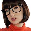 ALLAURA Compatible with Velma Wig – Brown Bob Wig with Glasses for Women – Cosplay, Flapper Wig with Bangs, Cartoon Detective Look, Halloween Costume, Dora Style, Retro Nerdy Outfit Accessory