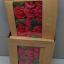 Ling's moment Artificial Flowers 50Pcs Kentucky Red Roses Decor w/Stems,3" Real Touch DIY Foam Floral for Wedding Bouquet/Centerpieces, Outdoors Party Backdrop, Room/Table, and Garden/Pot Decorations