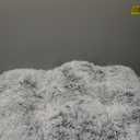 BFPETHOME Dog Beds for Large Dogs, Plush Dog Crate Bed Fluffy Cozy Kennel Pad for Sleeping &Ease Anxiety, Washable Pet Mats with Anti-Slip Bottom for Large Medium Dogs, Pet Bed, Grey (M(30x21 inch))