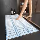 XIYUNTE Shower Mat Non Slip Bath Mat for Tub - 36 x 16 Inch Bathtub Mat Non Slip Shower Mats for Inside Shower, TPE Bath Mat with Suction Cups and Drain Holes, Easy to Cut, Blue
