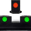 No-Tritium Fiber Optic Sights for Glock 17, 17L, 19, 22, 23, 24, 26, 27, 33, 34, 35, 38, 39 - Red/Green Dot Fiber Optic Sights for Glock