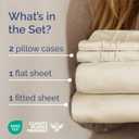 King Size 4 Piece Sheet Set - Comfy Breathable & Cooling Sheets - Hotel Luxury Bed Sheets for Women & Men - Deep Pockets, Easy-Fit, Extra Soft & Wrinkle Free Sheets - Off White Oeko-Tex Bed Sheet Set