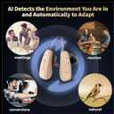 RIC Hearing Aids for Seniors Rechargeable Receiver-in-Canal OTC Hearing Aid with Noise Cancelling-Nearly Invisible Digital Hearing Aid Adapts to Mild to Severe Hearing Loss