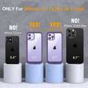 Miracase Glass Series for iPhone 12/12 Pro Case 6.1 inch, Upgraded Full-Body Rugged Phone Bumper Case Cover with Built-in 9H Tempered Glass Screen Protector and Camera Protector, Purple