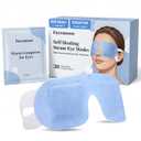 30 Pack Self Heating Warm Compress for Dry Eyes: Steam Eye Mask for Digital Eye Strain & Stye Treatment, Disposable Heated Eye Mask, Moist Heat No Microwave or Washcloth Needed, Unscented Travel Ready