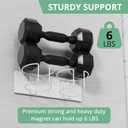 2 x Magnetic Stanley Cup Holder for Refrigerator, Water Bottle Organizer for Stanley 40 oz with Tumbler Lid Organizer, Kitchen Pantry Organizers and Storage for Stanley Cup Accessories (White)