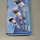 Electric Spin Scrubber Upgraded Battery with Extra-Long Runtime, IPX7 Waterproof Power Cleaner with 7 Brush Heads, 2 Speeds Adjustable Long Handle for Bathroom, Floor, Shower, Tile & Kitchen Cleaning (White)