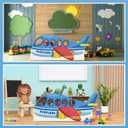 Chumia Airplane Cardboard Cutout Stand up Airplane Party Decorations Aircraft Life Size Photo Booth Props Large Background for Helicopter Themed Birthday Party Supplies