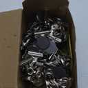 VNDUEEY 90 Pack Fridge Magnets Refrigerator Magnets, Magnet Clips for Whiteboard, Magnetic Paper Clip Dispenser Holder for Desk, Kitchen, School, Office (Silver)