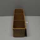 Seagrass Tank Basket with Lid Woven Toilet Roll Storage Basket with Sections Rectangular for Organize Snack Toys Tampon (Large Compartment 16.5inch L x 5.5inch W x 5.5inch H) Natural