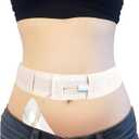 Peritoneal Dialysis Belt, PD Belts Dialysis for Men Women, Feeding Tube Belt, PD Catheter Belt, G Tube Holder Belt, Peritoneal Dialysis Catheter Accessory for Stomach Feeding Peg J Tube (M, Beige)