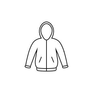 Men's Full Zip White Size XXL