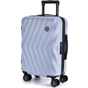 BAGSMART Carry On Luggage 22x14x9 Airline Approved, PC Hardside Suitcase, 20 Inch Carryon with Spinner Wheels, Travel Luggage Lightweight Rolling Suitcases for Men Women (Purple) (Carry-On 20-Inch, 01- Lilac Purple)