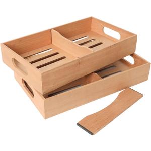 Mantello Cigars Spanish Cedar Cigar Tray - Adjustable Divider, Fits Large Humidors, for Humidor or Walk-in Closet 12.5" x 7.5"x 2.25" (2) Mantello Cigars Spanish Cedar Cigar Tray - Adjustable Divider, Fits Large Humidors, for Humidor or Walk-in Closet 12.5" x 7.5"x 2.25" (2)