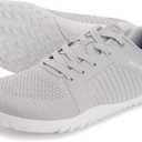 WHITIN Women's Wide Barefoot Trail Running Shoes | Minimalist Hiking Footwear | Zero Drop | Flexible Traction (Light Grey, 40)