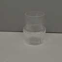 Ribbed Glass Vase, Flower Vase, Fluted Clear Vases for Flowers, Modern Vases for Living Room, Dining Table, Entryway, Shelf, Wedding, Office, Coffee Table, Birthday, 7.5 Inches