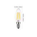 LED E12 Base 4W Bulb Warm White 2700K Tiffany Lamp Table Wall Sconce Pendent Chandelier, AC110V(3 Pack)
