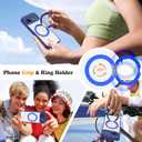 Compatible with Google Pixel 9a Case with 360 Magnetic Stand [Compatible with Mag-Safe ][Camera Lens Protector] Shockproof Translucent Phone Case For Google Pixel 9a 6.3'',Blue