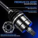2PCS Rear Right CV Axle Shaft Assembly, Premium CV Joint