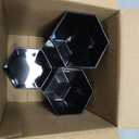 LoveBB Makeup Brush Holder Organizer, 3 Slot Plastic Cosmetics Brushes Pen Storage Solution, Black