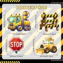 Honoson 4 Pcs Large 20" x 30" Construction Cardboard Cutouts, Construction Truck Themed Birthday Party Decoration Backdrop Yard Signs Warning Sign for Party Supplies Lawn Garden Classroom Decor, 21.65 x 29.53 inches