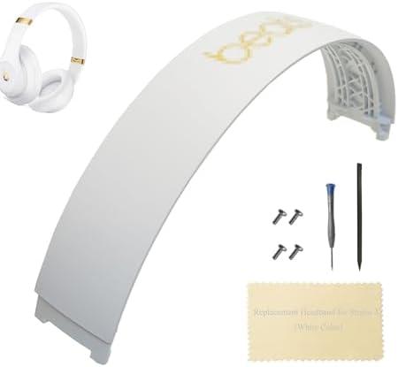 MFLDSFLHM Studio 3 Head Band Replacement Accessories,Studio 3 Wireless Headphones Replacement Top Headband Parts with Repair Kit (White Color)