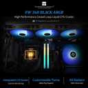 Thermalright FW360 Black ARGB CPU AIO Cooler,PC 360 Specification Water Cooler System,IPS LCD Screen with 320x240 Resolution,for AM5&Intel LGA1700/1851,CPU Cooler Comes with 2.4-inch LCD Display