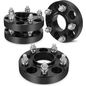 dynofit 5x114.3 Wheel Spacers 1 Inch (25mm) for Nissan 350Z 370Z, 4 Pcs 5X4.5 Hubcentric Spacers for Infinit G35 G37 FX35, 66.1mm Hub Bore M12x1.25 Studs 25mm Thickness for Altima, Maxima, Murano (Black)
