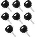 MaxAwe 8pc 14607 Ignition Key Set for JCB Bobcat BOMAG 
Manitou Tractor & More
