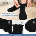Bulinlulu Womens Diabetic Socks 6 Pairs Non-Binding Neuropathy Socks for Women 6-9 9-11