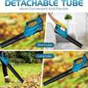 Leaf Blower, Electric Cordless Leaf Blower with 2 Batteries and Charger, 2 Speed Mode, Lightweight Leaf Blowers for Blowing Leaves, Lawn Care, Patio Cleaning and Dust