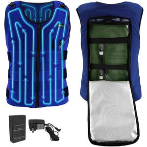 7V Rechargeable Circulatory Cooling Vest 3L Bladder Mini Pump Summer (Medium, Blue)